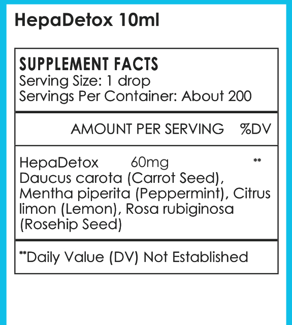 HepaDetox Back Label