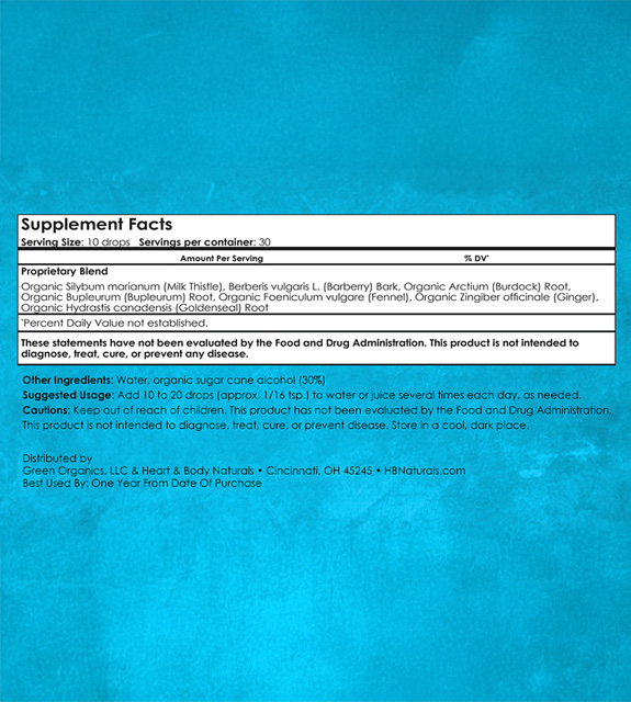 Liver Support Back Label