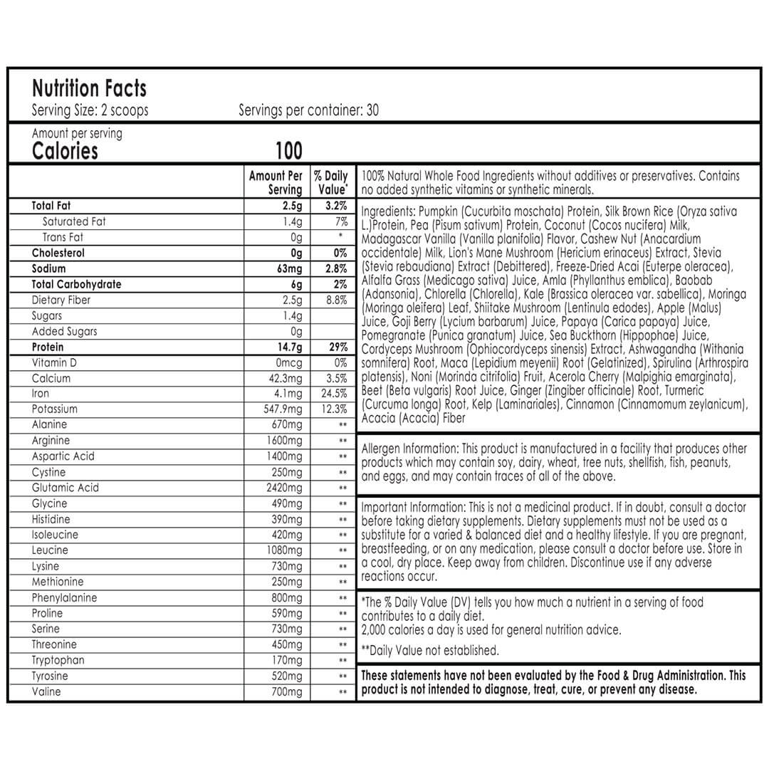 Complete Nutrition Information