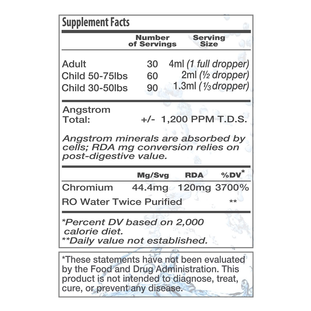 Chromium beStable Nutrition Information