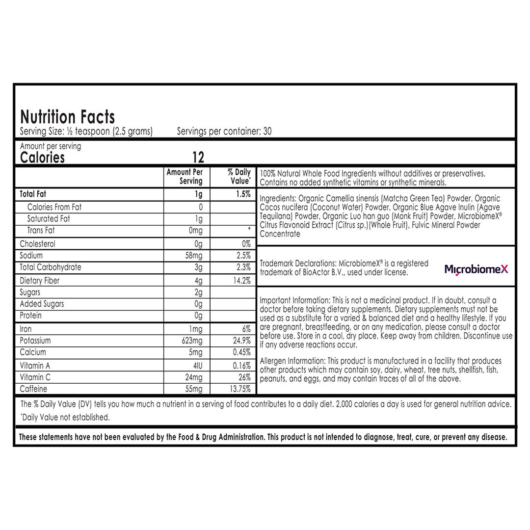 Gut Check Nutrition Information